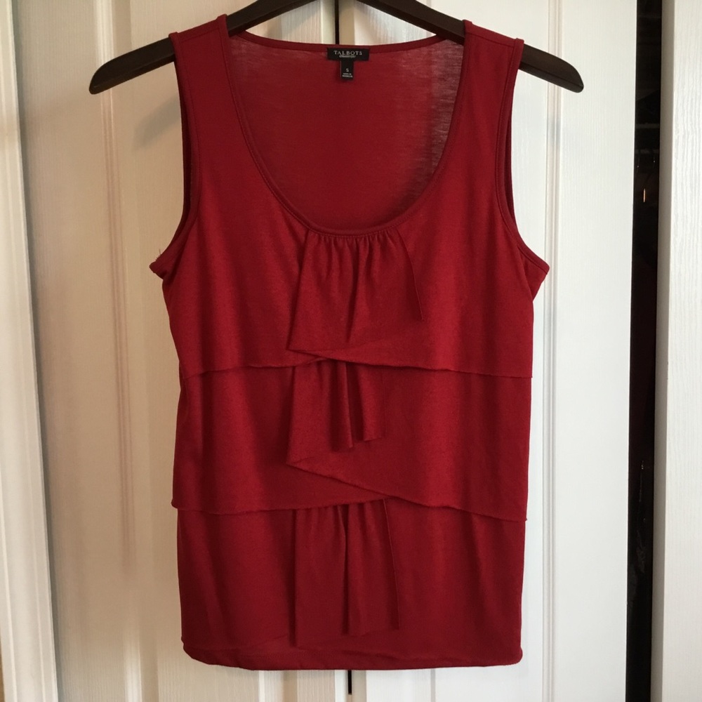 Talbots Red Sleeveless Shirt Top S